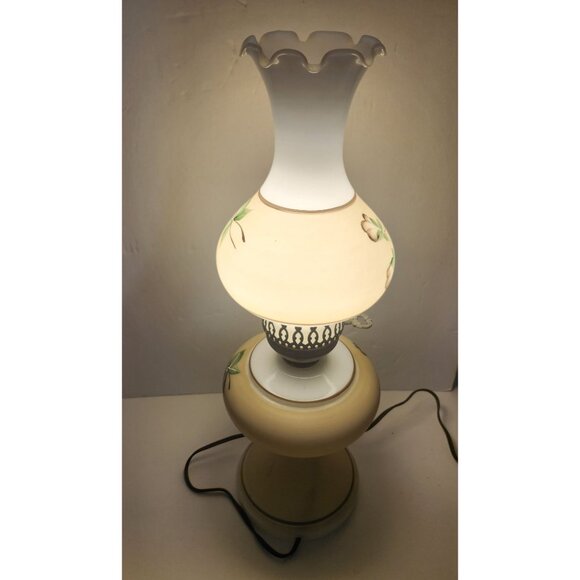 Tiered Vintage Lamp Milk Glass Vintage GWTW Tested & Works Mid-Century Gone With - Picture 5 of 16